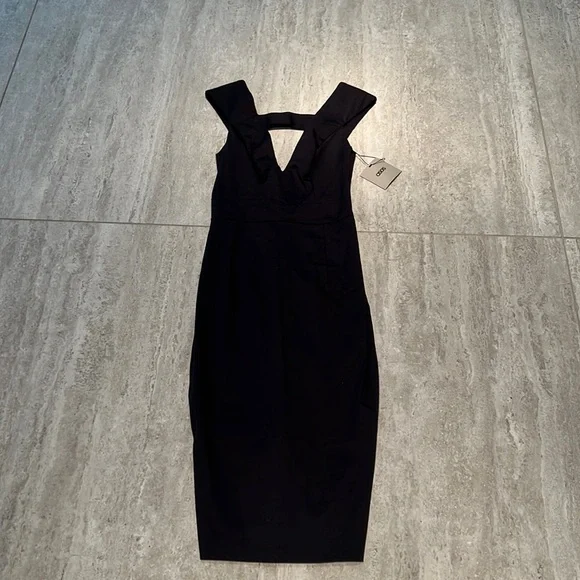 asos black dresses Go With The Flow Halter Dress